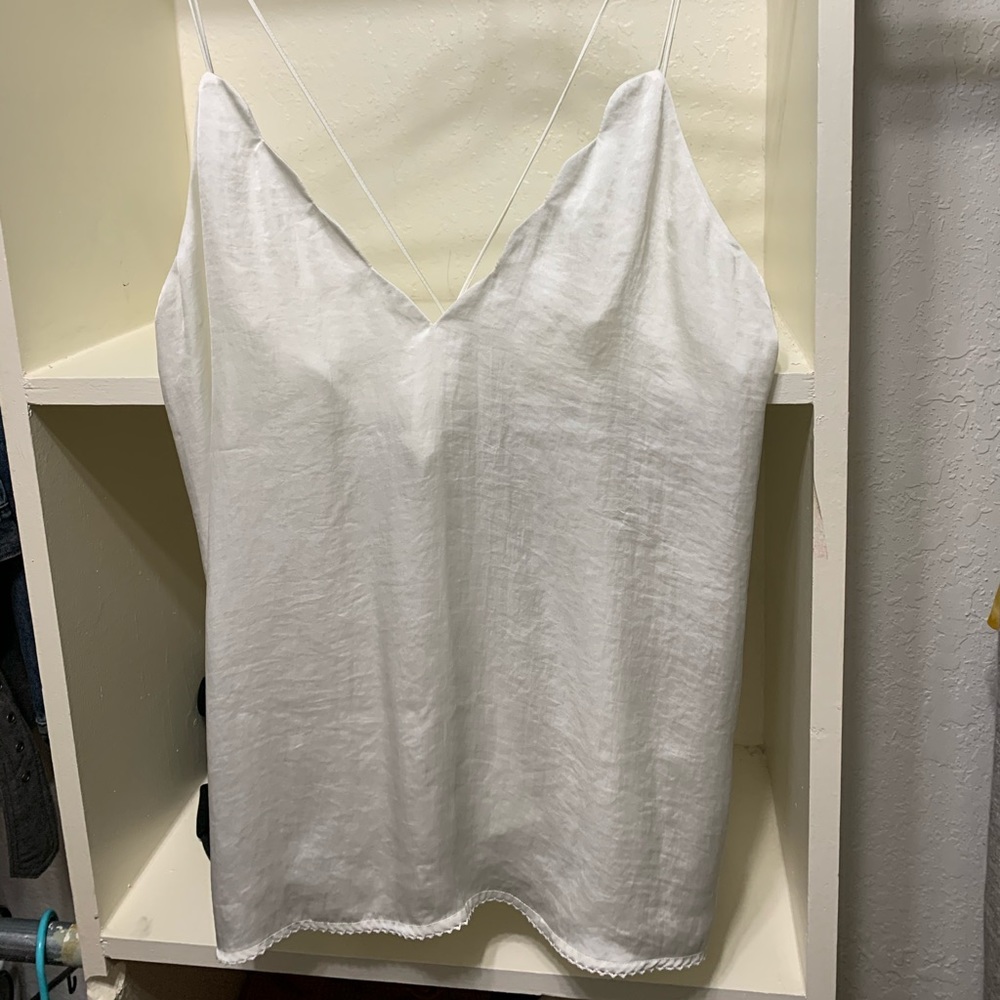 Free People Scalloped cami white size M